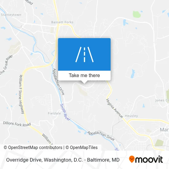Overridge Drive map