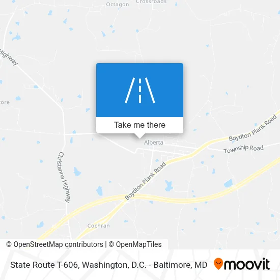 State Route T-606 map