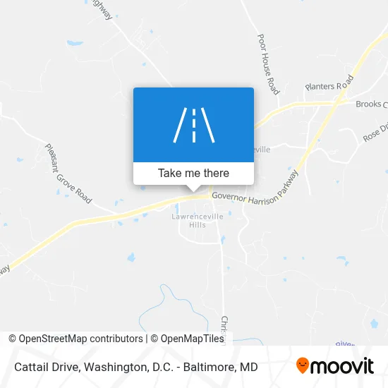 Cattail Drive map