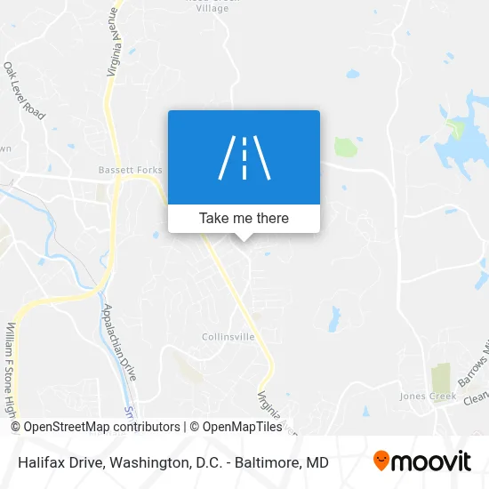 Halifax Drive map