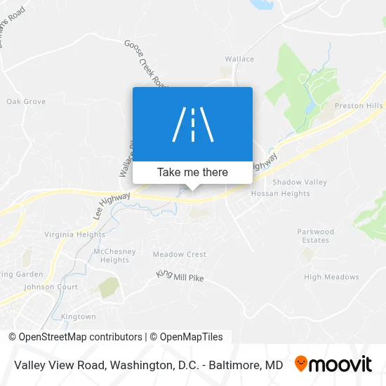 Valley View Road map
