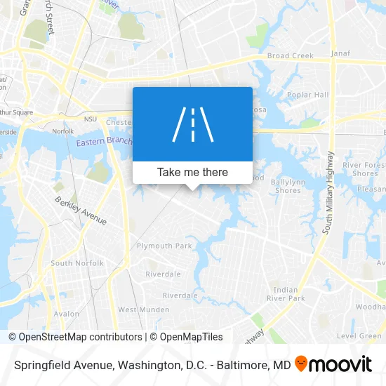 Springfield Avenue map