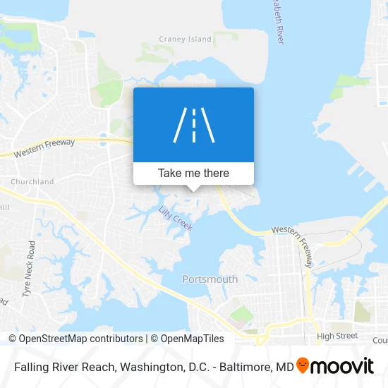 Falling River Reach map
