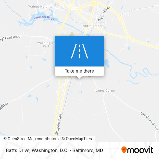 Batts Drive map