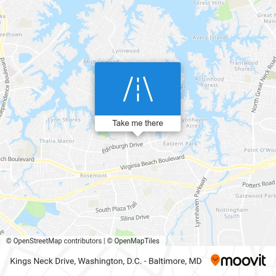 Kings Neck Drive map