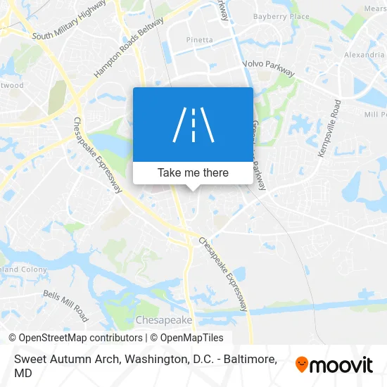Sweet Autumn Arch map