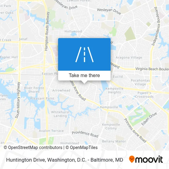 Huntington Drive map