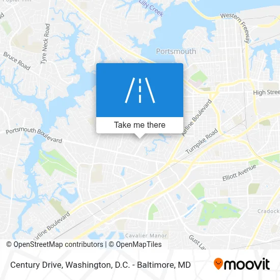 Century Drive map