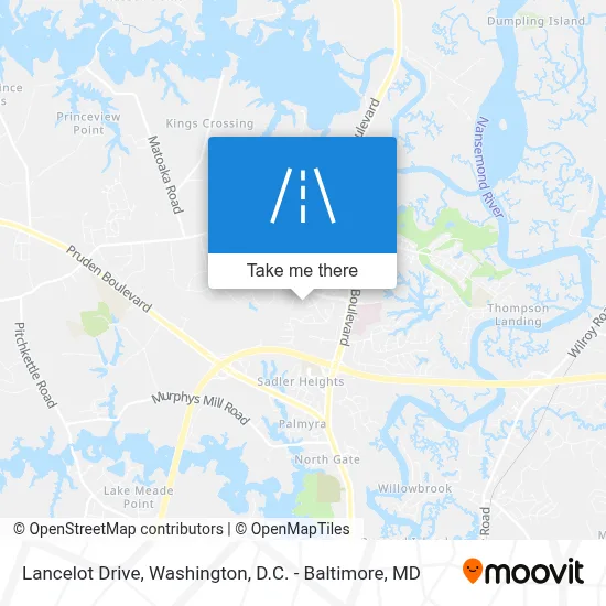 Lancelot Drive map