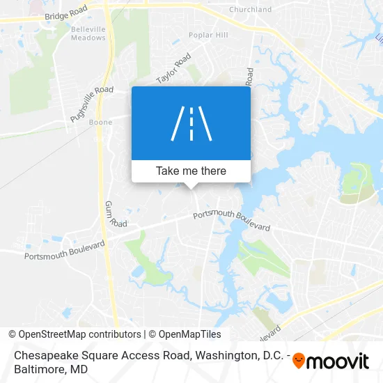 Chesapeake Square Access Road map