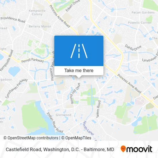 Castlefield Road map