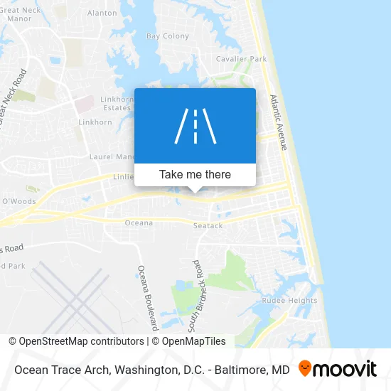 Ocean Trace Arch map