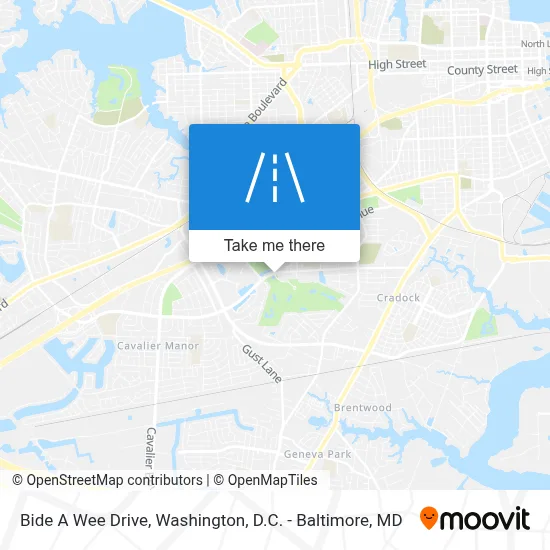 Bide A Wee Drive map