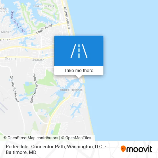 Rudee Inlet Connector Path map