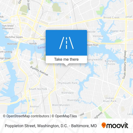 Poppleton Street map