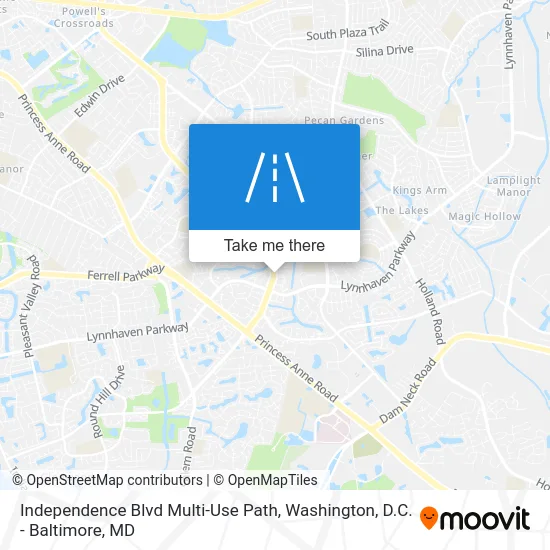 Independence Blvd Multi-Use Path map