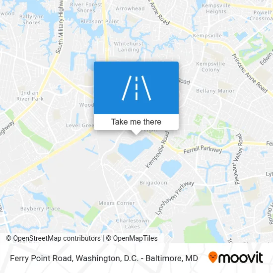 Ferry Point Road map