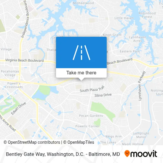 Bentley Gate Way map