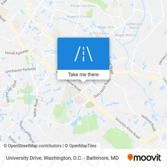 University Drive map