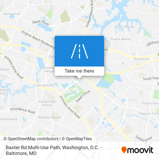 Baxter Rd Multi-Use Path map