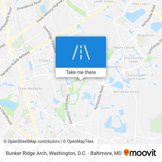 Bunker Ridge Arch map