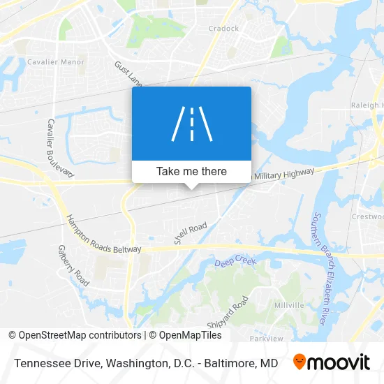 Tennessee Drive map