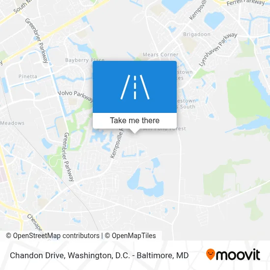 Chandon Drive map