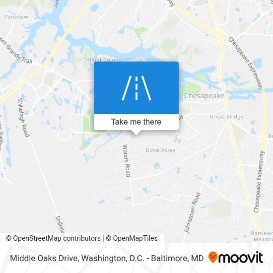 Middle Oaks Drive map