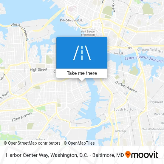 Harbor Center Way map