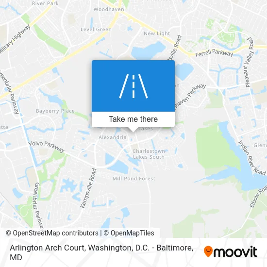 Arlington Arch Court map