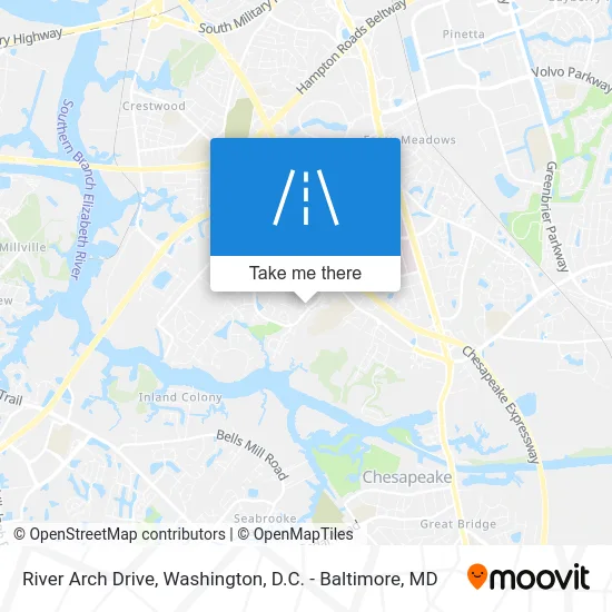 River Arch Drive map