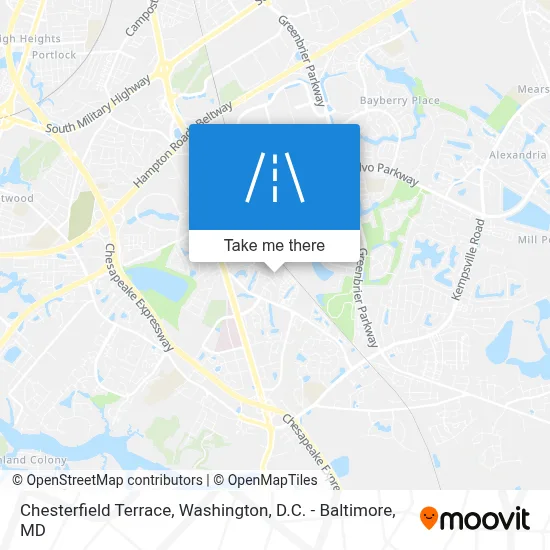 Chesterfield Terrace map