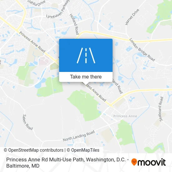 Princess Anne Rd Multi-Use Path map