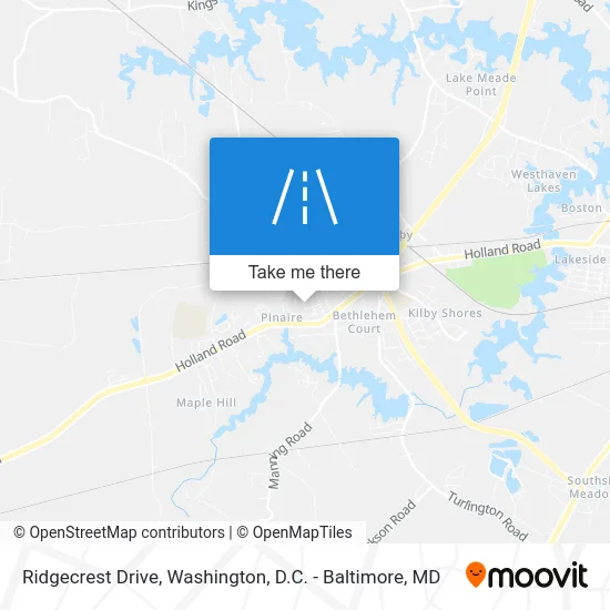 Ridgecrest Drive map