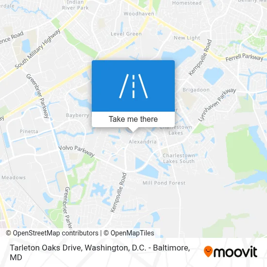 Tarleton Oaks Drive map