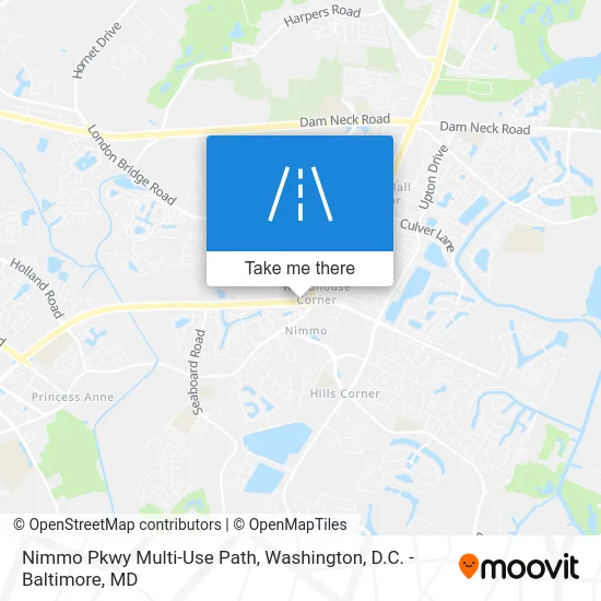 Nimmo Pkwy Multi-Use Path map