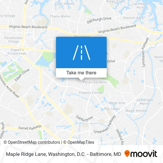 Maple Ridge Lane map