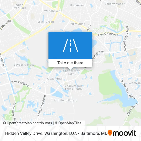 Hidden Valley Drive map