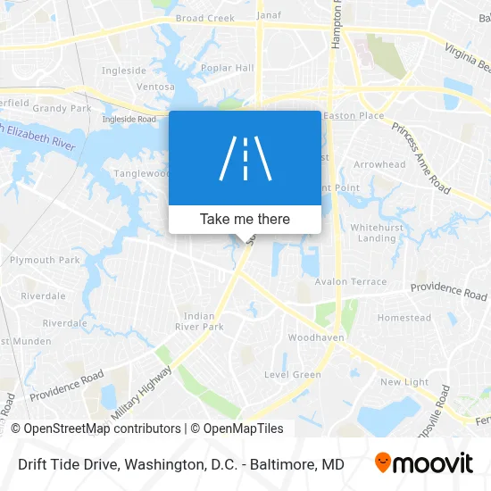 Drift Tide Drive map