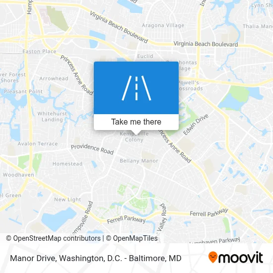 Manor Drive map