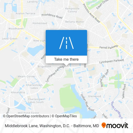 Middlebrook Lane map