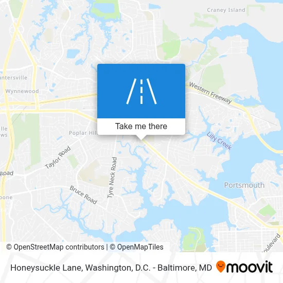Honeysuckle Lane map