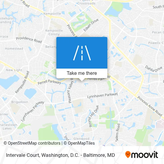 Intervale Court map