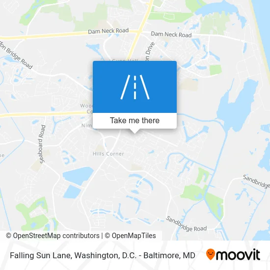 Falling Sun Lane map