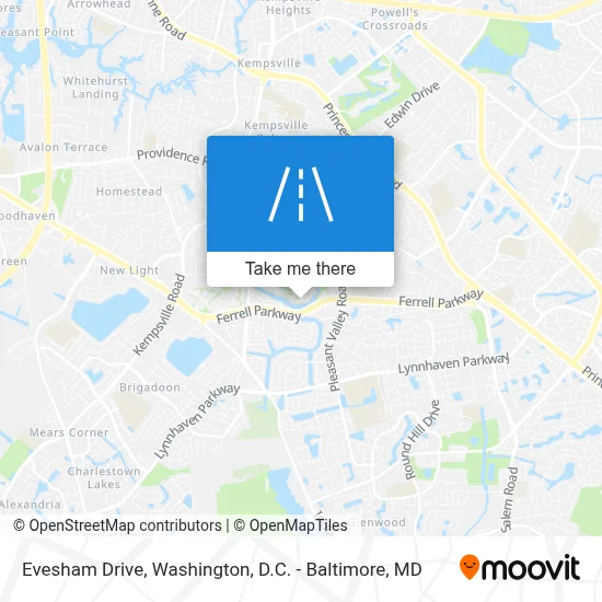 Evesham Drive map