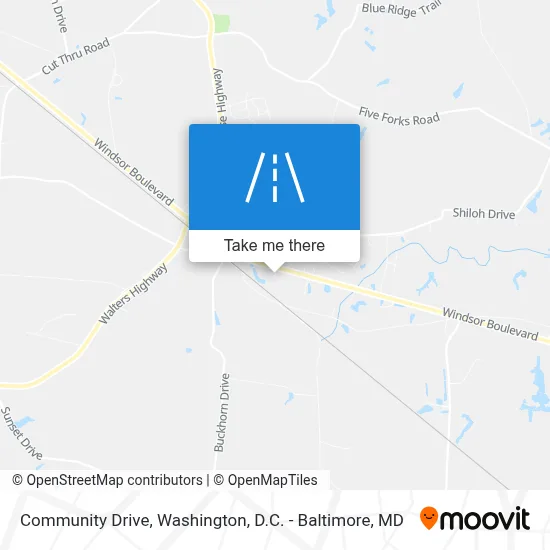 Community Drive map