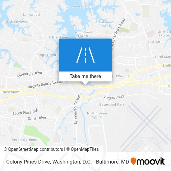 Colony Pines Drive map