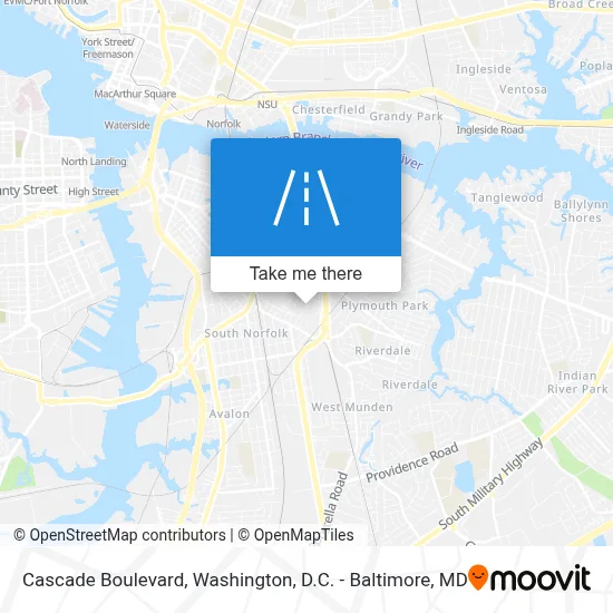 Cascade Boulevard map