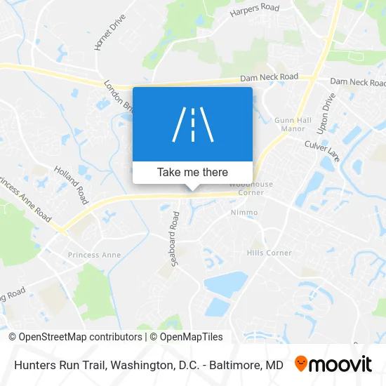 Hunters Run Trail map