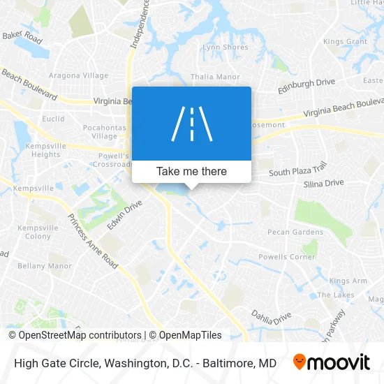 High Gate Circle map